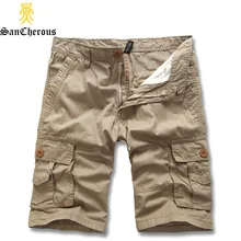 Новые мужские шорты-карго с несколькими карманами, летняя верхняя одежда, повседневные шорты до колен, 6 цветов