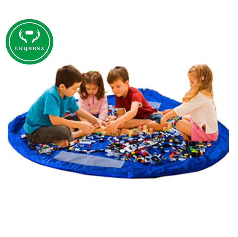 المحمولة الاطفال لعبة حقيبة التخزين والتشغيل حصيرة ل ليغو اللعب المنظم بن مربع XL الأزياء العملي حقيبة التخزين s 5color