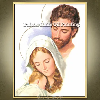 

Poster and print of The holy family and the holy spirit on canvas,Christmas decorations for home,wall pictures for living room
