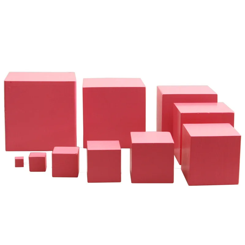 Home Montessori Toy Children's Wooden Educational Toys Pink Tower Wooden Cubes Stack Fun Children's Toys