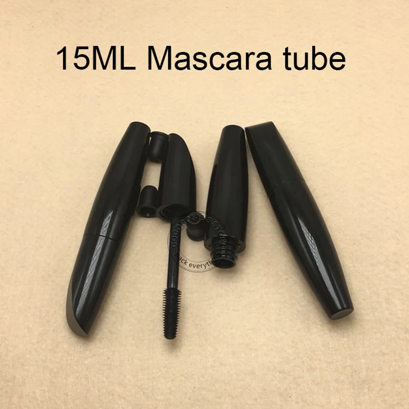 30PCS Empty shiny black Mascara tube black Mascara tubes with brush