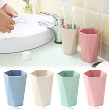 Экологичная креативная кружка для мытья зубов для ванной комнаты, геометрические чашки, чашка держатель для зубной щетки, ПП чашка для мытья зубов, кружка для зубов, 4 цвета
