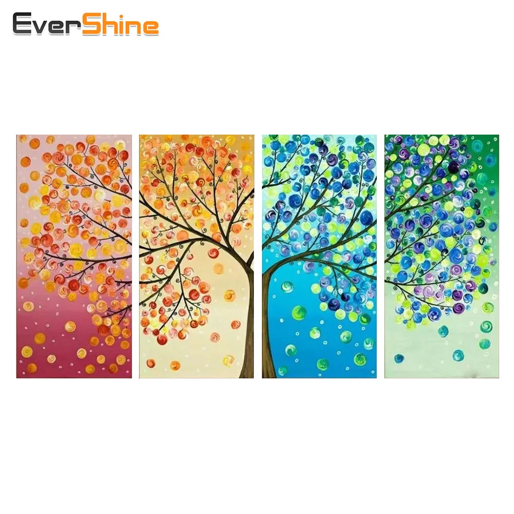 Evershine алмазная вышивка Четыре сезона Ёлки DIY Комплект алмаз живопись Мульти фото