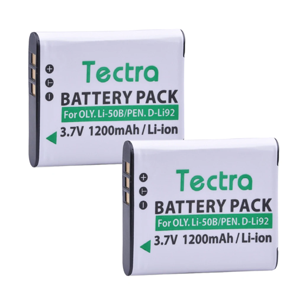 Tectra 2 Pz Li-50B Li 50B Batteria Per Olympus Sp 810 800Uz U6010 U6020 U9010 Sz14 Sz16 Sz30 U1010 D755 Xz-Vr350 Sz20 Sz31 Sz16