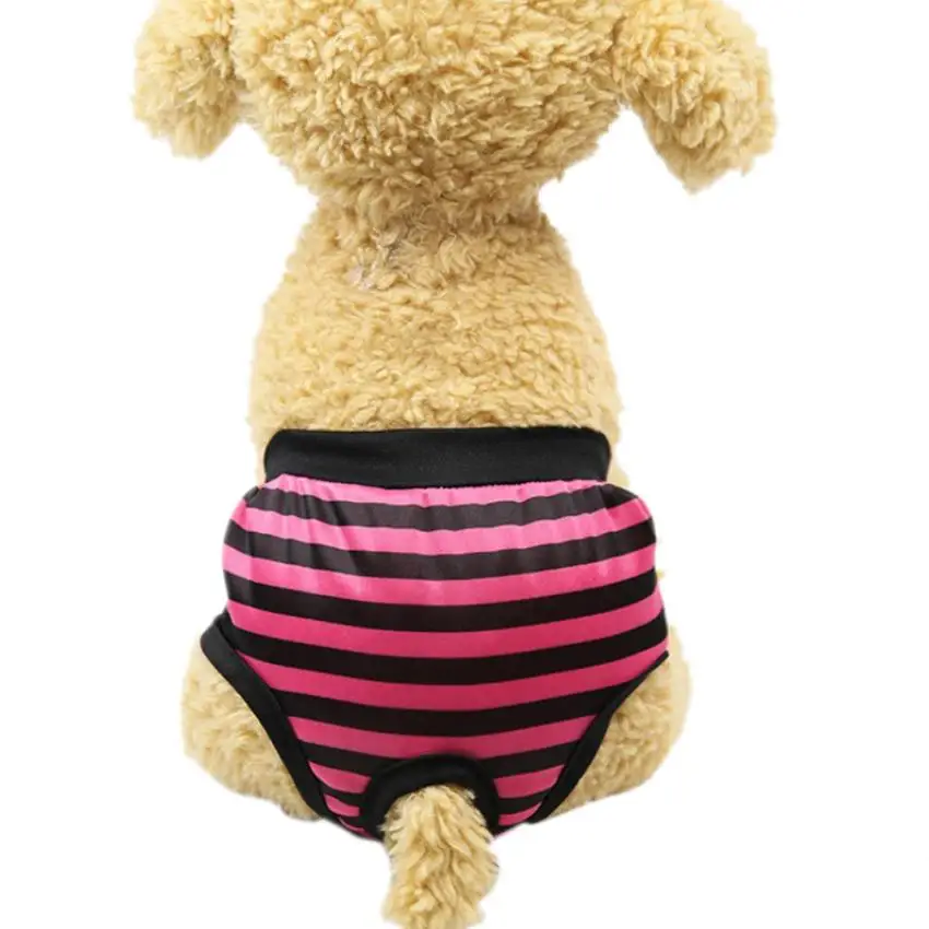 D95 Newest Pet Physiological Pants Breathable Puppy Dog Cat Striped