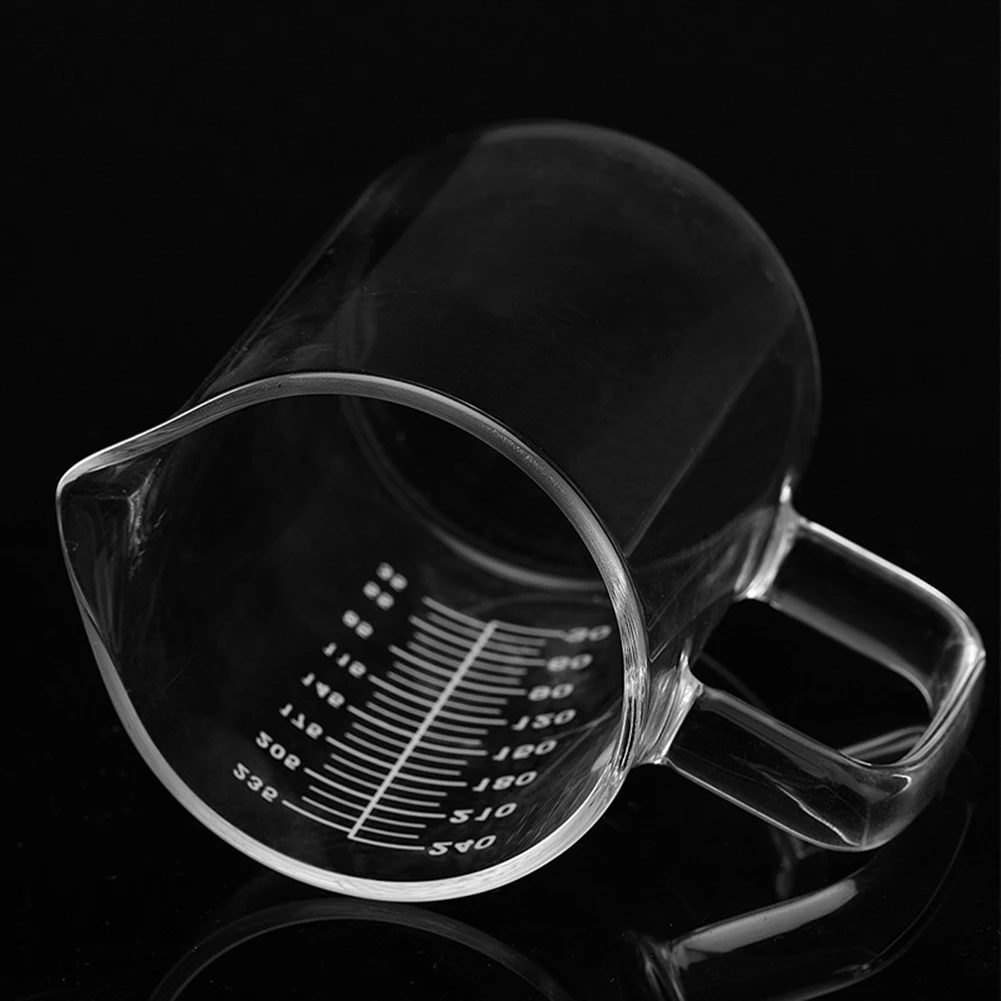 240 мл Прозрачный мерный стаканчик с градуированной шкалой боросиликатного высокотемпературного сопротивления микроволновая печь Подогрев молока чашка
