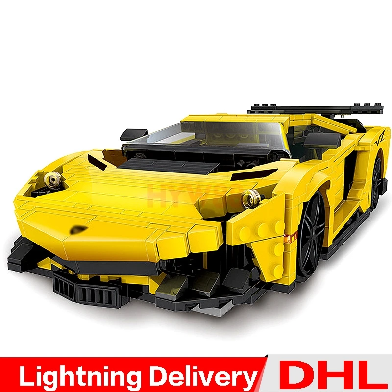 

XingBao Block 03008 Creative MOC Technic Series The Yellow Flash Racing Car Set Building Blocks Bricks lepining Toys Clone LP