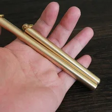 Чистая латунная металлическая ручка вручную тактическая ручка для самообороны инструмент, Шаблон Многоцелевой Путешествия удобный инструмент для самообороны