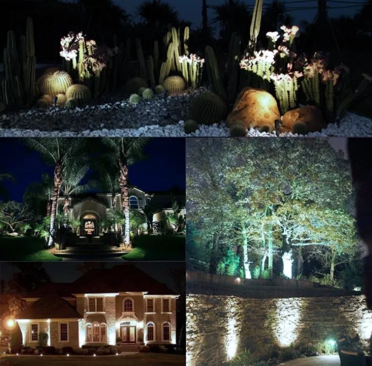 Jardim Quintal Parque Pico Paisagem Holofotes Branco Quente Frio Iluminação Exterior Lâmpadas Gramado Dc12v Ac85-265v Cob 5 w Led 9 Luzes e Iluminação