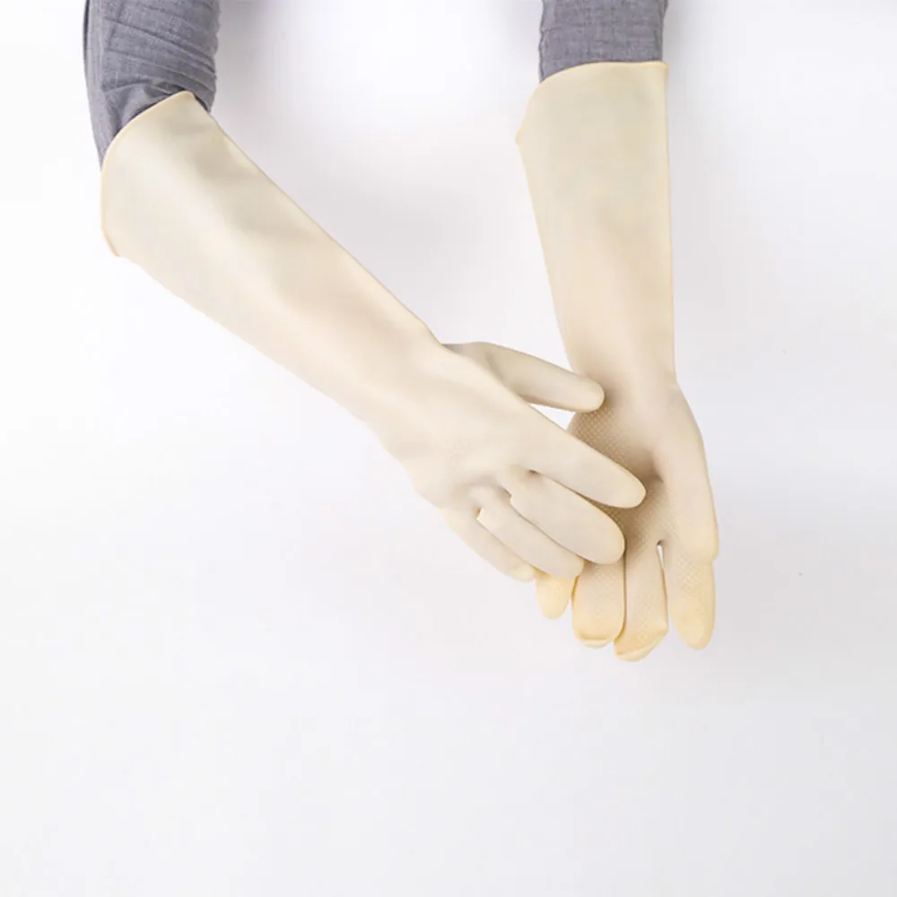 

Black and white two-color industrial acid and alkali latex gloves waterproof non-slip anti-corrosion straight gloves