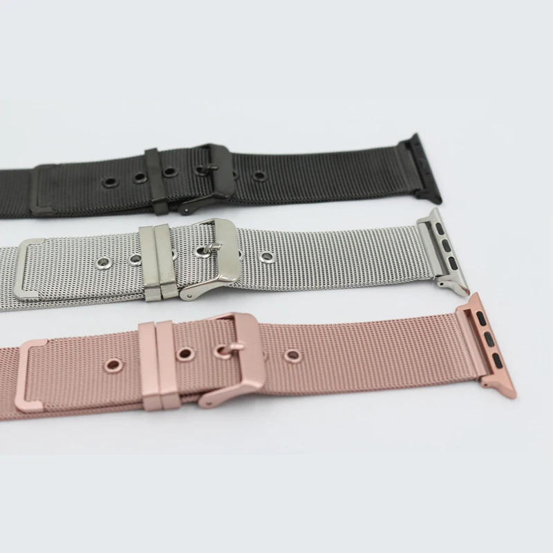 Ремешок Миланская петля для apple watch band 44 мм 40 42 38 iwatch series 6/5/4/3/2 звеньевой браслет из