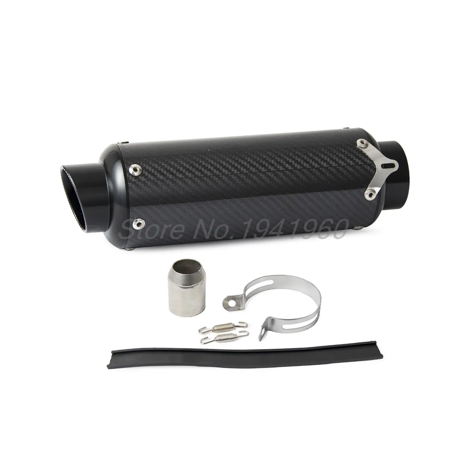 Black Carbon Fiber Cnc Exhaust Muffler Pipe For Street Sport Racing