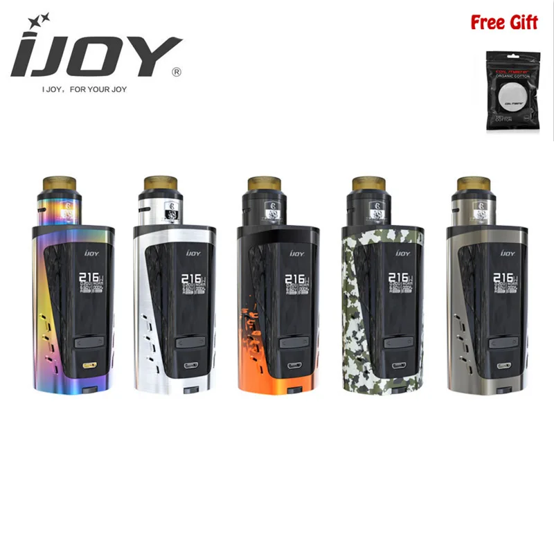 Зазор! Оригинал iJoy Capo 216 Srda Squonk Kit 216W Mod Vape с комбо SRDA Power by 18650/20700 Battery|Системы