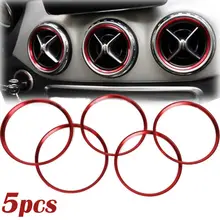 5 pcs Red Air Vent Saída Tampa Anel de Acabamento Para Benz A/B/CIA/ABL Classe 180 200g # f