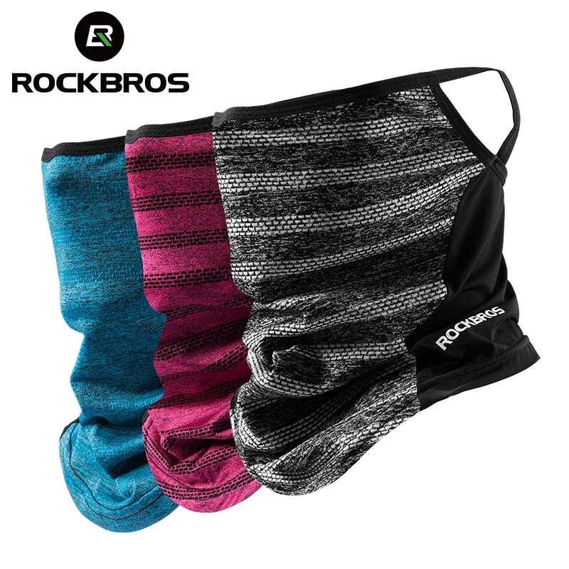 ROCKBROS Ice Silk Солнцезащитная маска для лица для велоспорта Мужская бандана для бега, пешего туризма, рыбалки, спортивных шарфов, велосипедные тренировочные маски