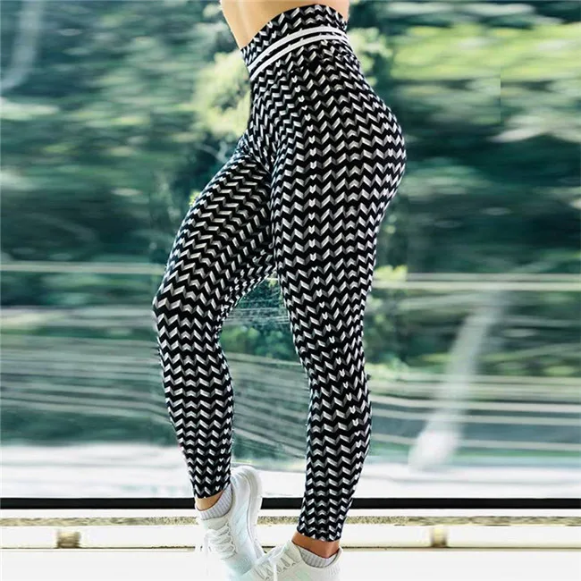 Новое поступление обтягивающие женские леггинсы для фитнеса 3D сетка колючая груша в полоску с принтом Спортивные Леггинсы пуш-ап эластичные тонкие брюки - Цвет: 491