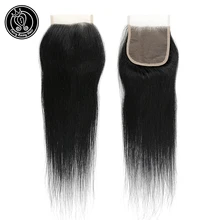 Fairy Remy Hair Straight 18 Inch 4*4 Lace Closure With Baby Hair Brazilian Human Hair Darkest Color Remy Hair Weaving