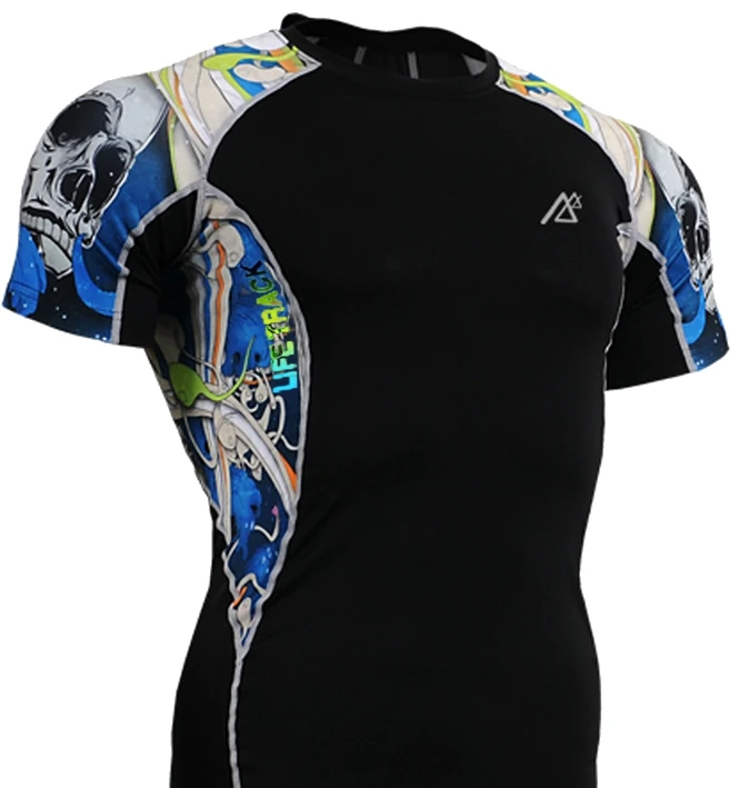 Life on Track футболка с принтом Мужская брендовая черная футболка мужская летняя спортивная, с коротким рукавом Велоспорт базовый слой для бега размер S-4XL - Цвет: Бежевый