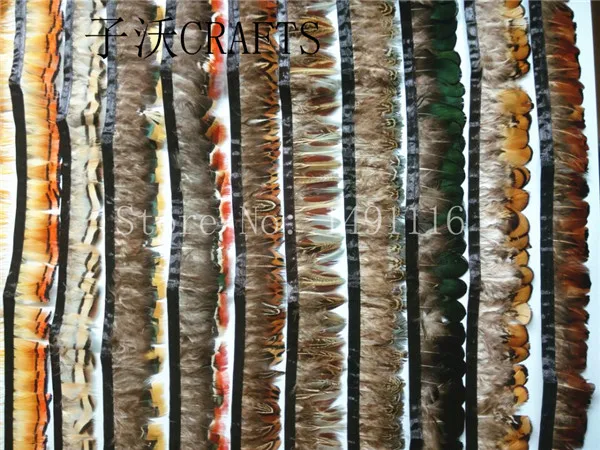 10 метров натуральных перьев фазана обрезать края, DIY декоративные одежда, шляпы, головной убор, ремесла и другие Art аксессуары