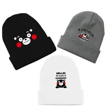 Мода унисекс милый мультфильм Кумамон Кумамото бини с принтом хлопок трикотажная Лыжная шапочка шапка для косплея теплая девочка подарок на день Святого Валентина