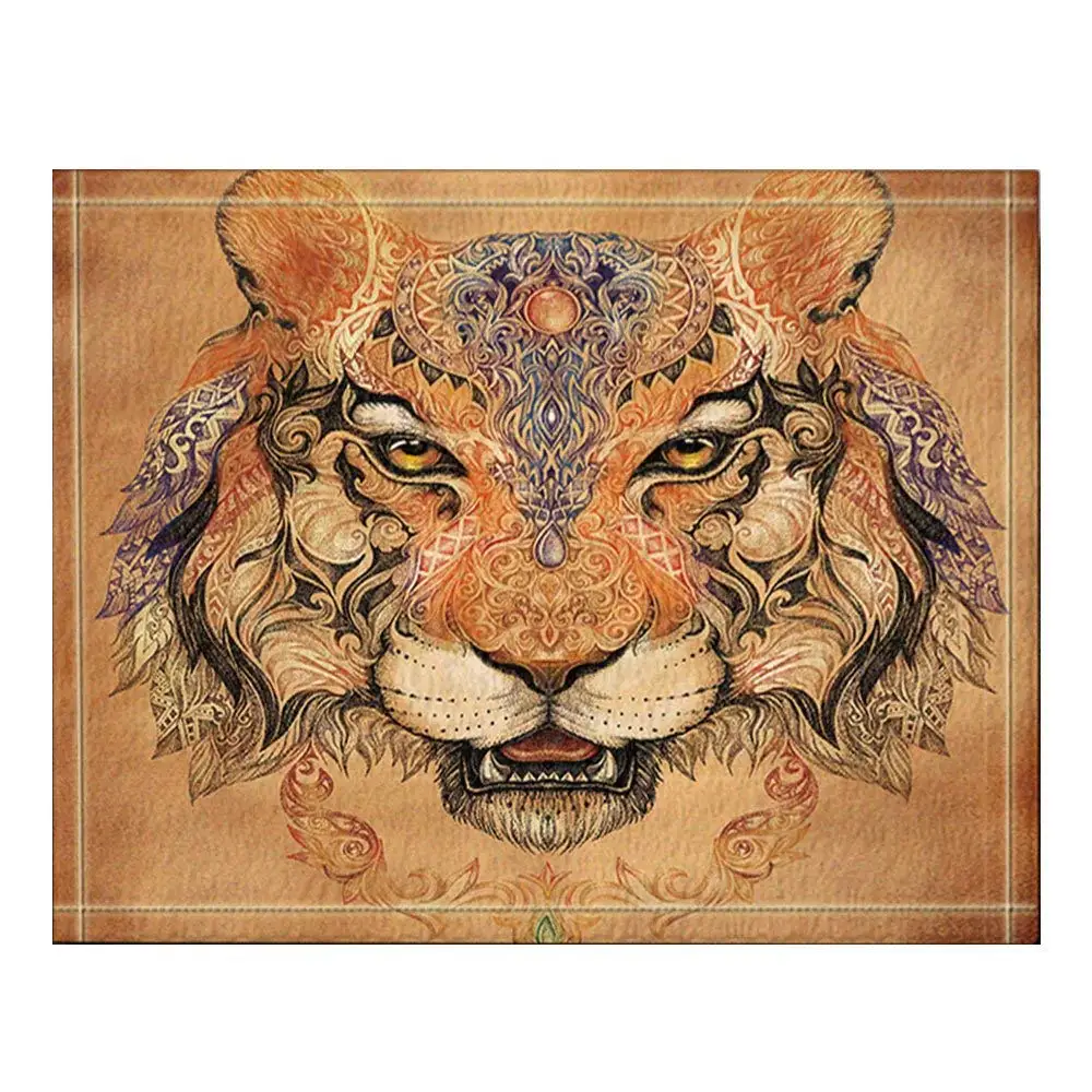 Khaki patterns in the tiger head Bath Rug Non-Slip Floor Entryways Outdoor Indoor Front Door Mat Bathroom Rugs | Дом и сад