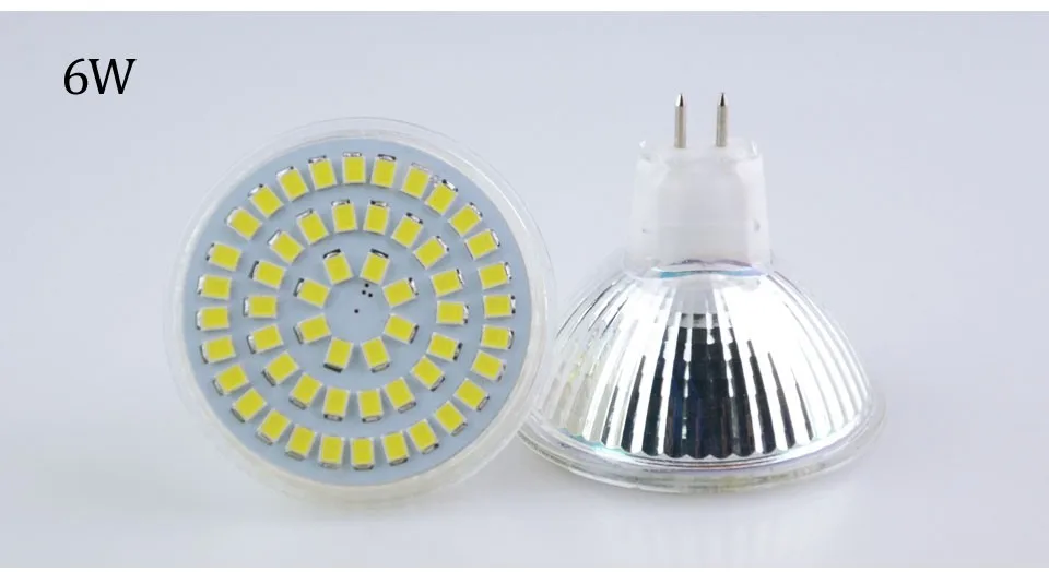 A++ яркость MR16 GU5.3 Светодиодный точечный светильник 2835SMD 220V 4W 6W 8W лампа Термостойкое стекло Корпус кухня торговый центр Декор