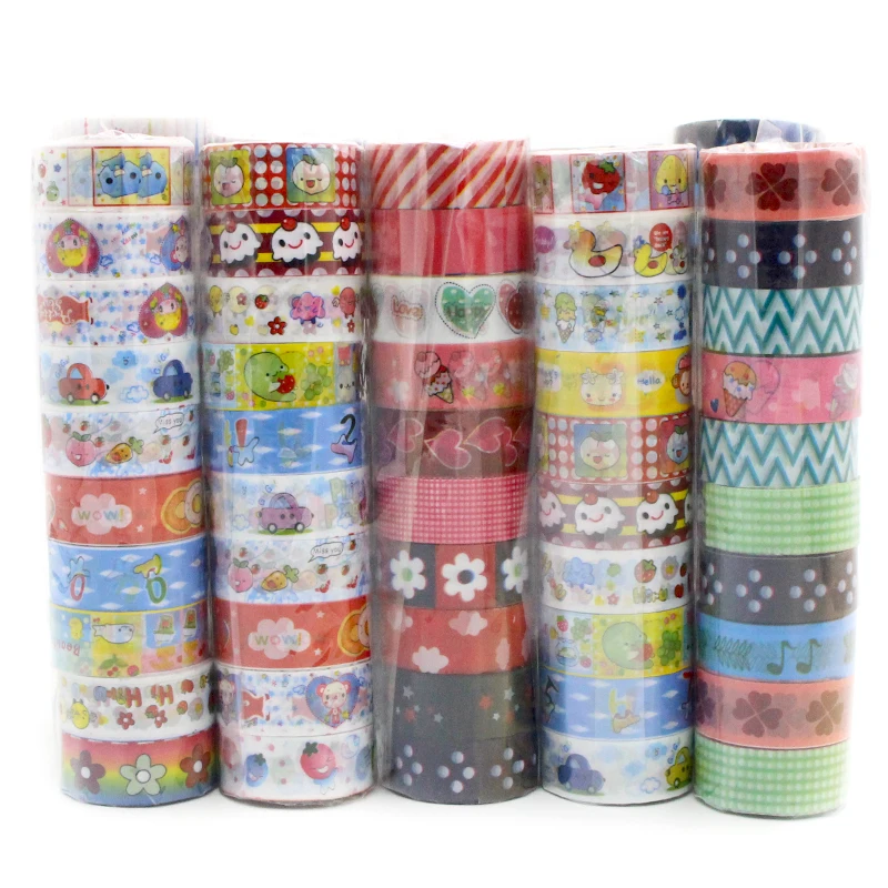 

Lucia crafts 10 rolls/pack 15mm Cute Cartoon mix Color Tape Stick Stationery Office Adhesive tape I1004