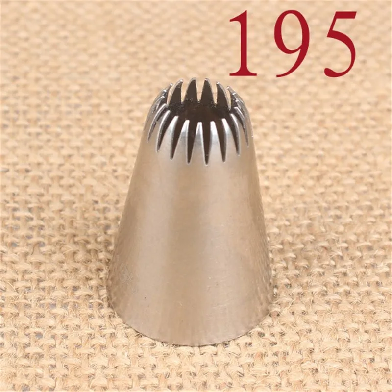 

VOGVIGO Premium Stainless Steel #195 Piping Nozzles Russian Style Cake Decor Head Home Baking Decoration Tips Cookies Pastry