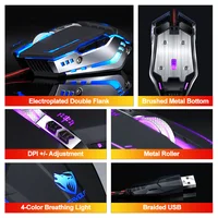 מחשב נייד נשימה תאורה אחורית בצבע Gaming Mouse 7 אלחוטי נטענת החדש עכברים גיימר Comfort עבור מחשב נייד מחשב שולחני (5)