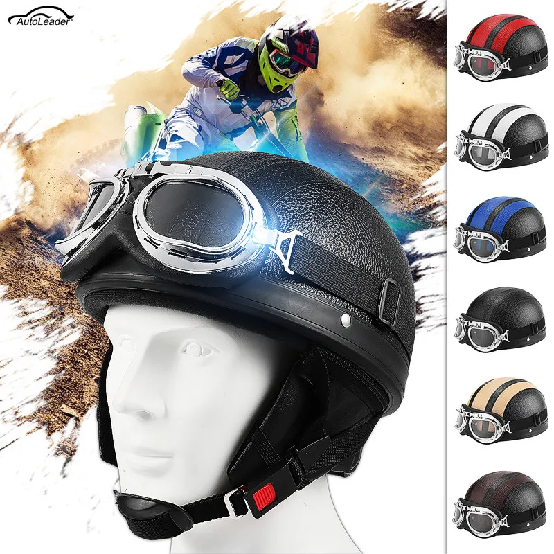 

Autoleader Motorcycle Electrombile Helmet Professional Protective Helmet Capacete With Eyewear Sunvisor Scarf 6 Colors