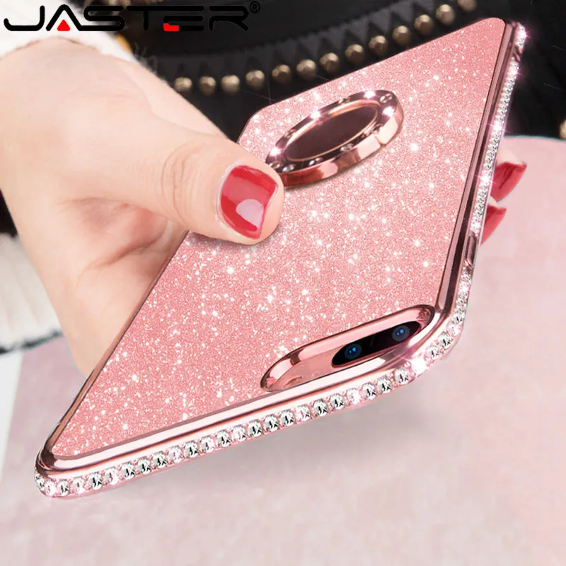

JASTER Glitter Diamond Magnetic Finger Ring Kickstand Case Samsung Galaxy S9 S8 Plus Note 9 8 iPhone XS Max Xr 8 7 6S Plus Cover