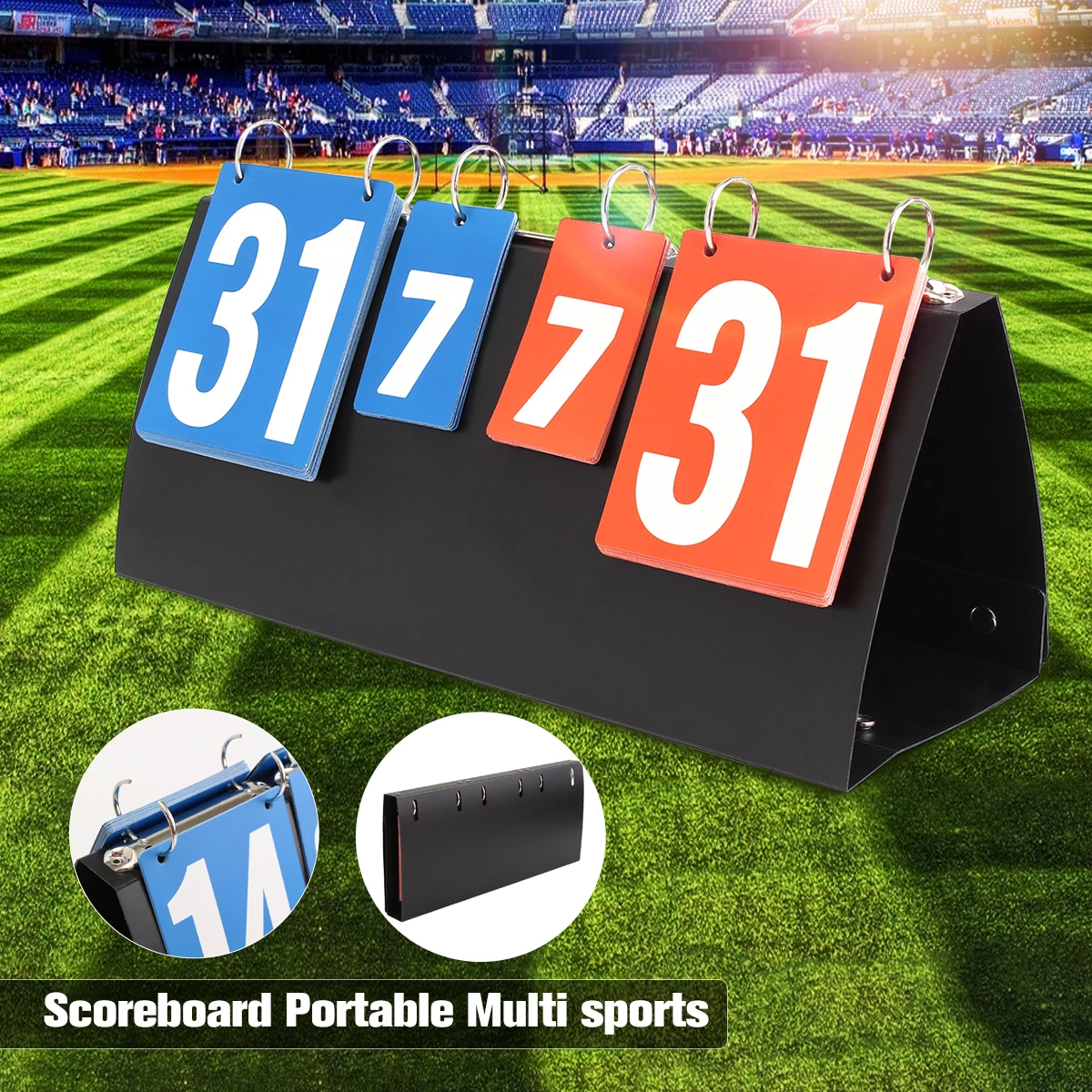 Portable Basketball Score Board 4 Digit Sports Scoreboard For Volleyball Table Tennis Handball