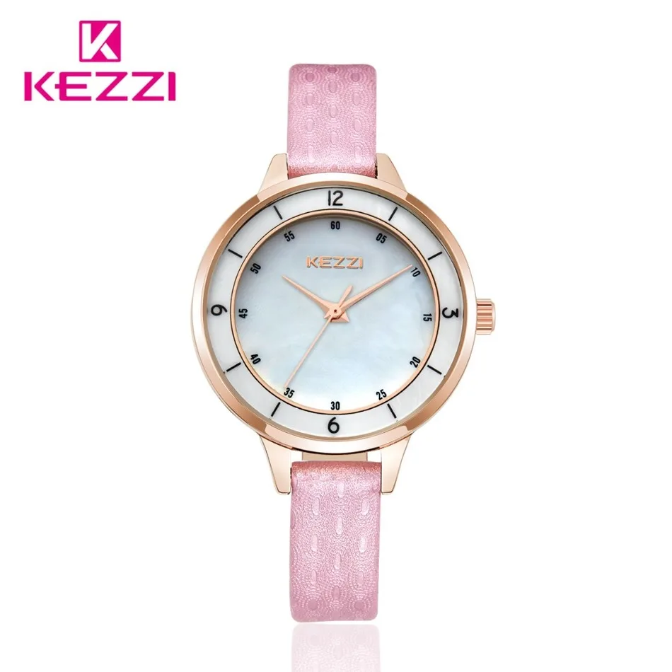 New Fashion Big Dial Double Face Grid Clearly Number Leather Woman