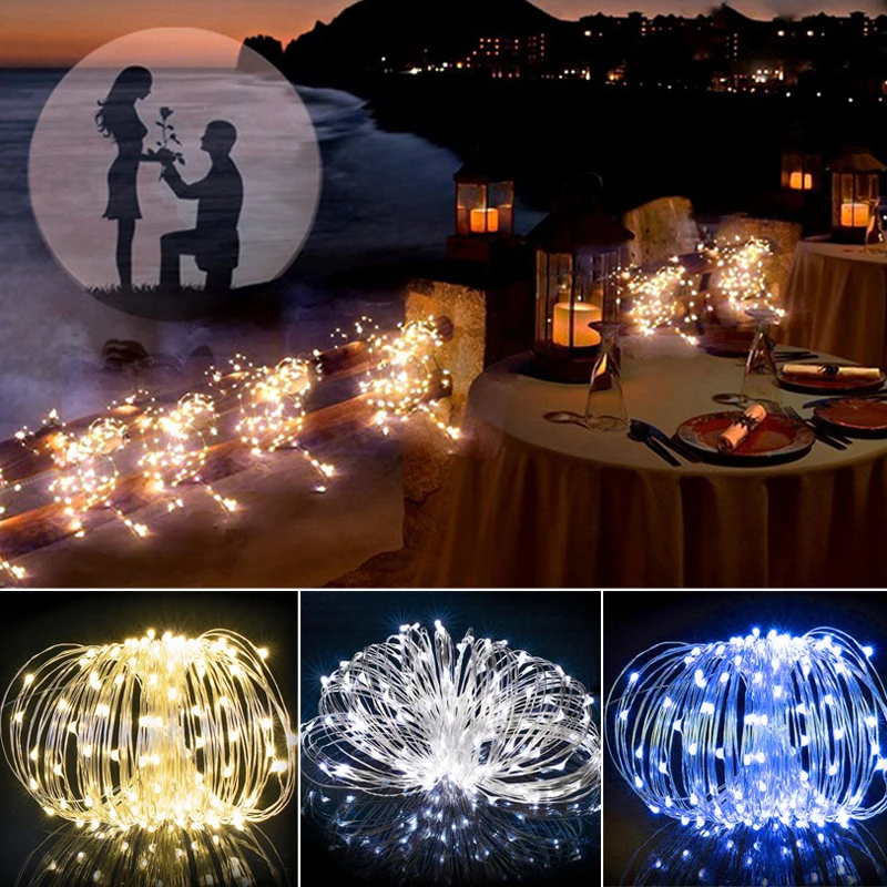 

Fairy Lights Light String Copper Wire Holiday Lighting Warm Solar Powered Luminous Christmas Decor