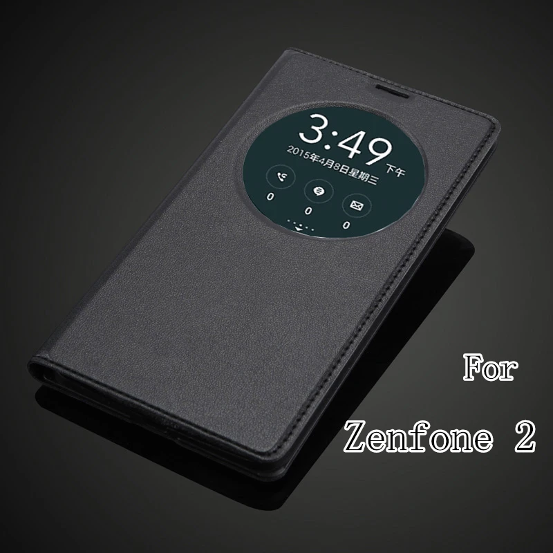 Для ASUS Zenfone 2 5 дюймов с окошком для просмотра Quick Circle чехол аккумулятором задняя