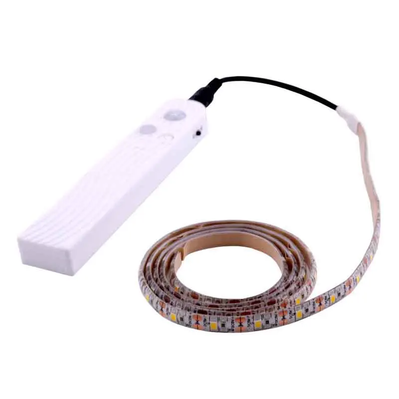DC 5 V Светодиодные ленты светильник движения PIR лента датчика 1m 2m 3M USB кабель с 2835
