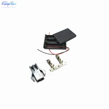 50Pcs 3xAA Battery Case Holder Socket Wire Junction Boxes With Wires, Switch&Cover, SM2.54 Header and Crimps