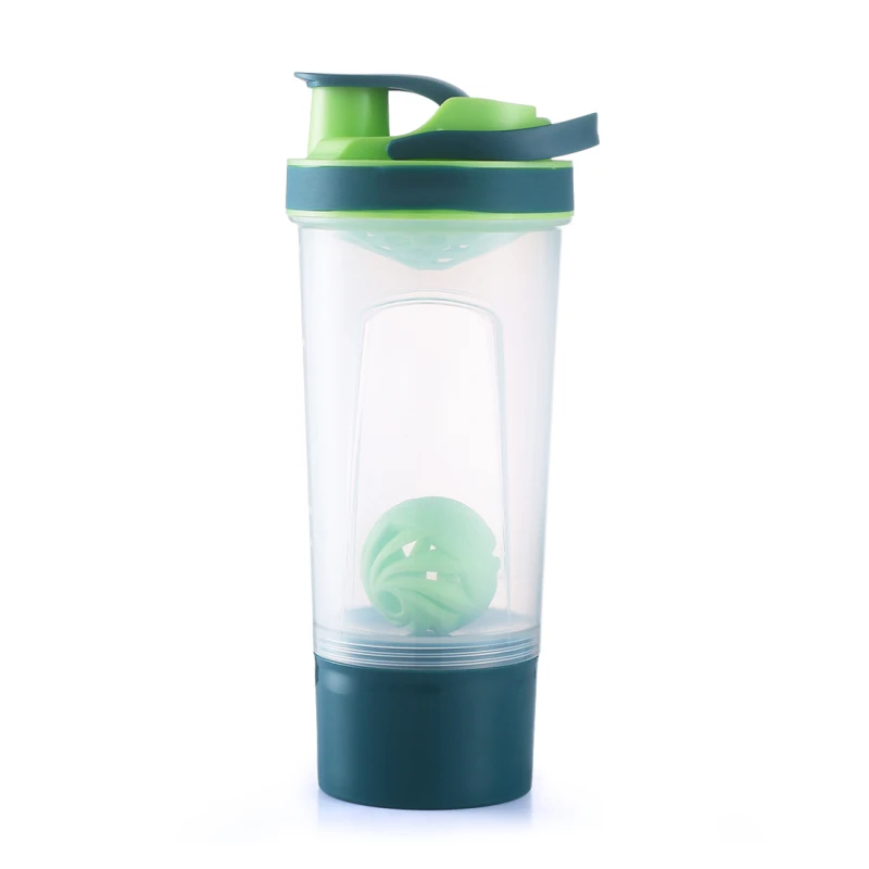 Протеиновая шейкер 720 мл пластиковая портативная бутылка с водой Тренажерный зал Спорт фитнесс тренировка напиток порошок миксер молока спортивный стакан - Цвет: Зеленый