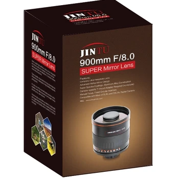 JINTU 슈퍼 900mm f/8 미러 렌즈 W/bag + T2 어댑터 후지 필름 X 마운트 X-A5 X-A20 X-A10 X-A3 X-A2 X-A1 X-T2 X-H1 X-M1 X-Pro1