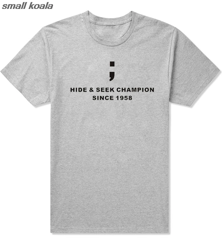 Verano nuevo divertido programadores Hide & Seek campeón camiseta hombres Camiseta Hombre Ropa Short Sleeve Camisetas programación Verano nuevo divertido programadores Hide & Seek campeón camiseta hombres Camiseta Hombre Ropa Short Sleeve Camisetas programación
