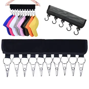 

Portable Organizer Hangers Hats Clips Closet Clothes Holder Cap Racks Closet Hanger Socks Storage Hooks Holder Home Storage