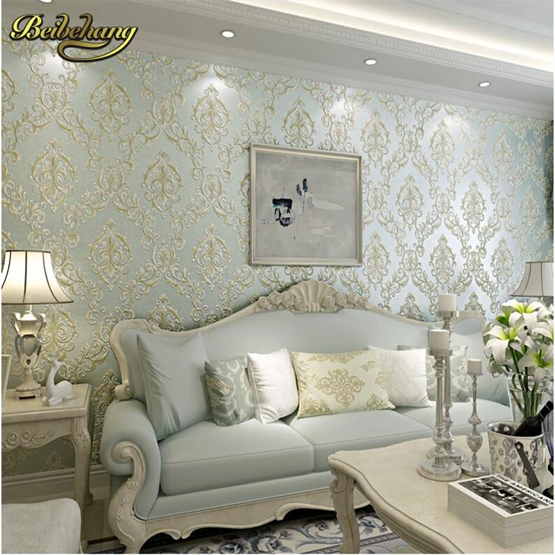 beibehang European - style Damascus 3d three - dimensional non - woven wallpaper living room bedroom TV background wall paper beibehang European - style Damascus 3d three - dimensional non - woven wallpaper living room bedroom TV background wall paper