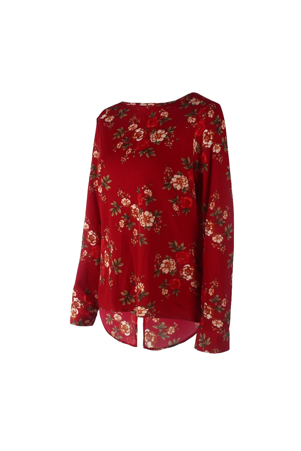 Back Zipper Shirts Women 2018 Loose White Top Femme Ladies Clothes Casual Floral Print Long Sleeve Elegant Blouse Vetements (31)