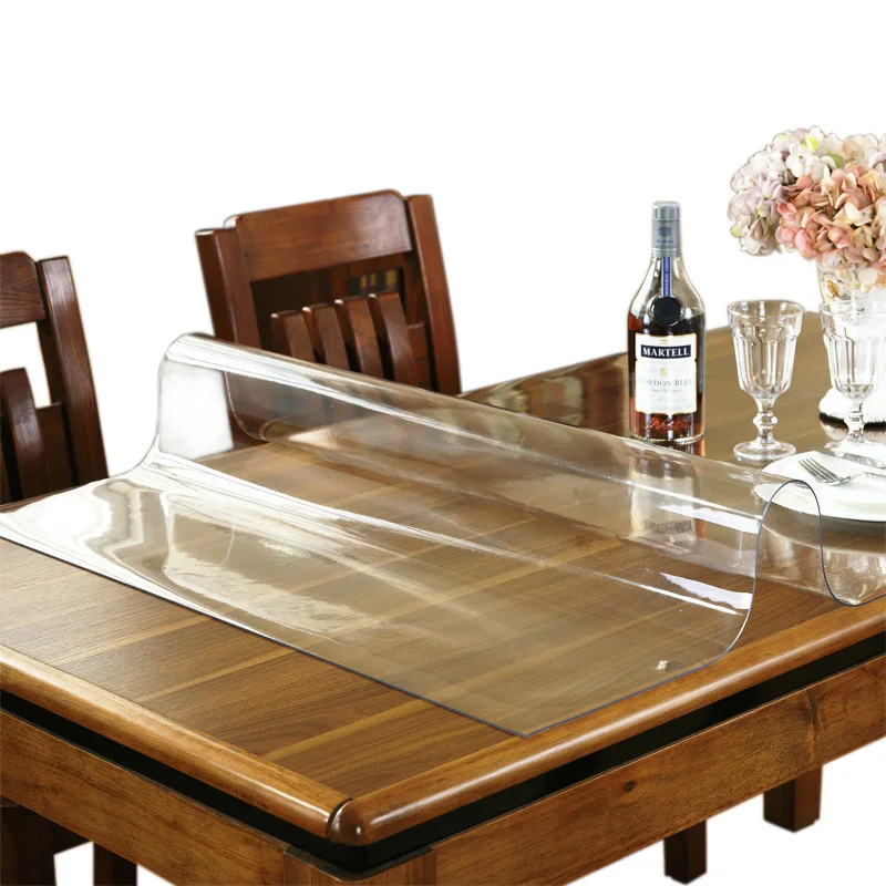  2019 new arrival transparent pvc table cloth 1.0mm/1.5mm/2mm/3.0mm thick soft glass crystal board p