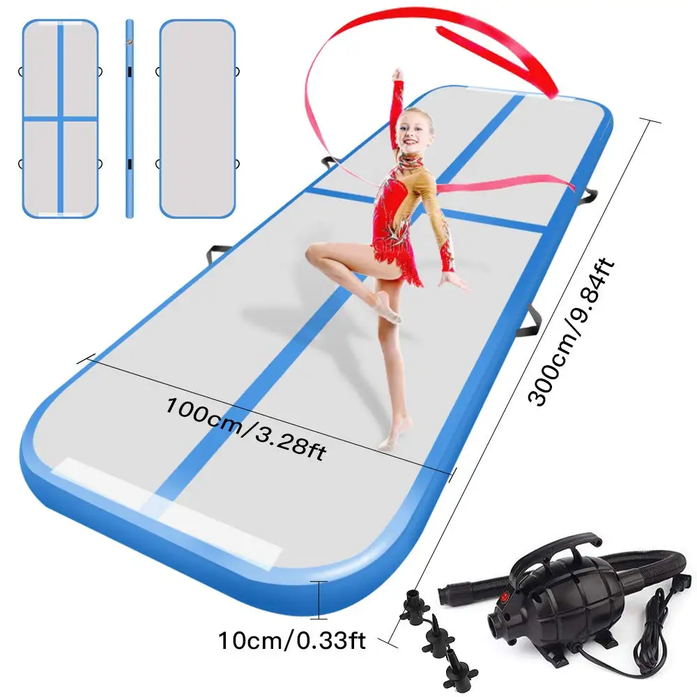 

Air Track Mat for Gymnastics 3x1x0.1m Airtrack Tumbling Home Set Inclined Air Beam Yoga Mat with Pump Free Shipping