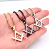 Stainless Steel Masonic Symbol Pentagram religion Jewelry Men's Rolo CHAIN necklace 5
