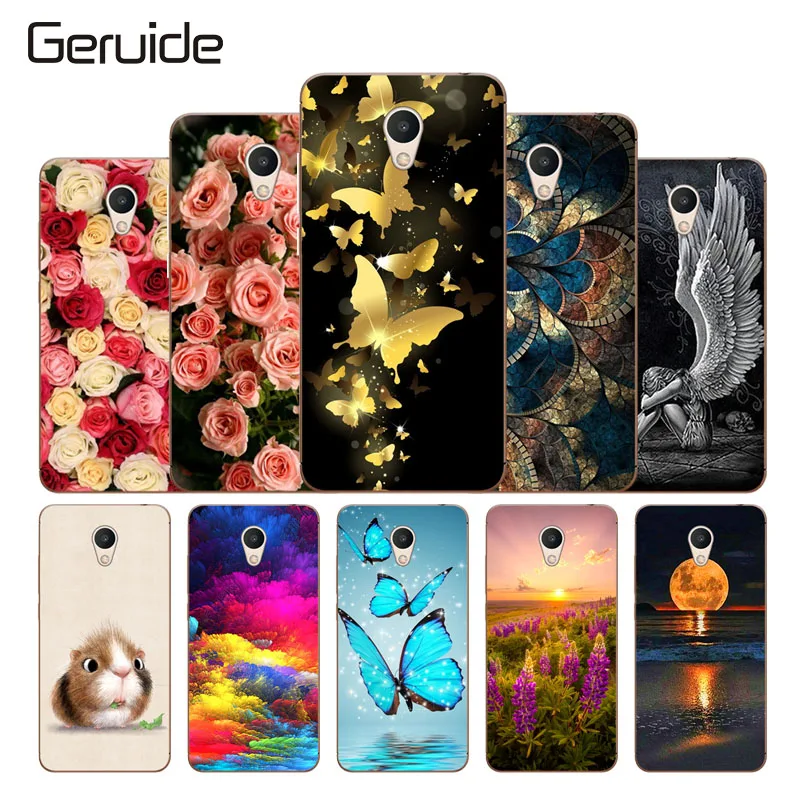 

Geruide Case For MEIZU M6s Meilan S6 Case Soft Silicon print Case For MEIZU M6S Cover TPU Back Cover Charm Blue S6 5.7" Case