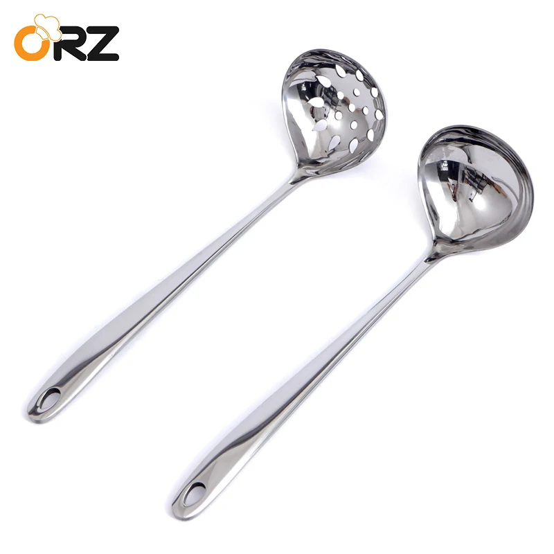 Soup Ladle Colander Set Stainless Steel Spoon Strainer Kitchen Cooking Utensils/'