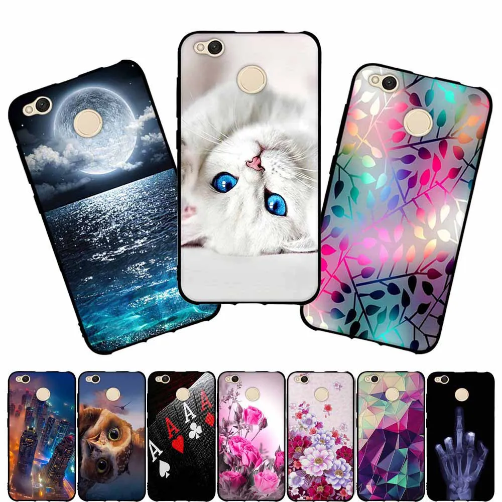 

For Xiaomi Redmi 4A 4X Case Cover Soft Silicone Coque For Redmi Note 3 4 Cover Cute Patterned Shell Bags For Redmi 3s 3x 4X Case