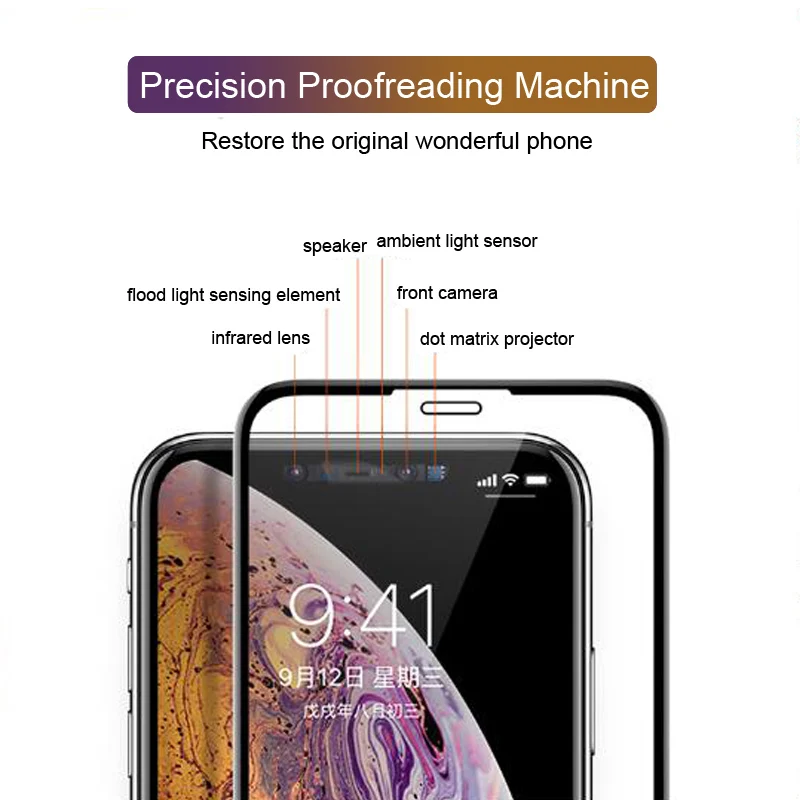 Закаленное стекло SMILYOU 9D для iPhone XS Max 6 6S Plus Защитная пленка экрана XR X 7 8 Plus|Защитные
